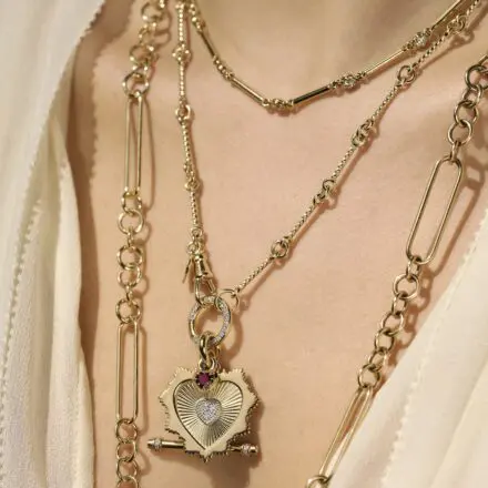 Marly 7 Martha neck chain Agnes medallion Tiffany T bar diamond charm link