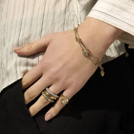 Mara bracelet Megan bracelet Sally ring Bridget ring Simone ring
